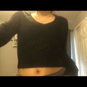 Forever 21 Fuzzy Cropped Sweater